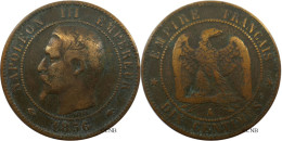 France - Second Empire - 10 Centimes Napoléon III, Tête Nue 1856 A - TB/VF25 - Fra4708 - 10 Centimes
