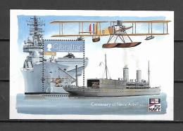 Gibraltar 2009 Airplanes - Ships - The 100th Anniversary Of Naval Aviation MS MNH - Gibraltar