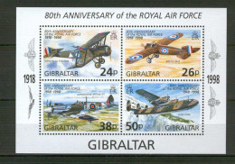 Gibraltar 1998 Airplanes MS MNH - Aerei