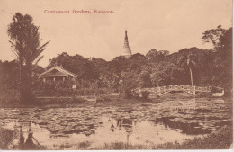 MANMAR (BURMA) Cantonment Gardens RANGOON.  India Stamp 1913 - Myanmar (Birma)