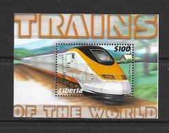 LIBERIA 2001 TRAINS  YVERT N°B384 NEUF MNH** - Treni