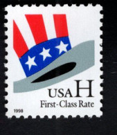 208997012 1998 (XX) SCOTT 3260 POSTFRIS MINT NEVER HINGED POSTFRISCH - Uncle S Sam Hat SHINY GUM - Unused Stamps