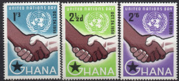GHANA/1958/MNH/SC#36-8/UNITED NATION DAY / UN / FULL SET - Ghana (1957-...)