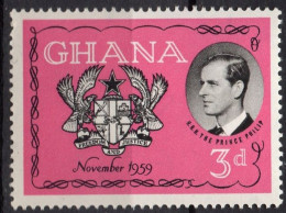 GHANA/1959/MH/SC#66/VISIT OF PRINCE PHILLIPE / COAT OF ARMS - Ghana (1957-...)