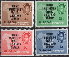 GHANA/1958/MH/SC#28-31/KWAME NKRUMAH/ PRIME MINISTER VISIT TO AMERICA/ FULL SET - Ghana (1957-...)