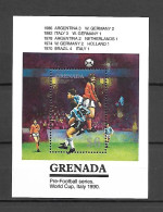 Grenada 1990 Football World Cup ITALY MS #2 MNH - 1990 – Italien