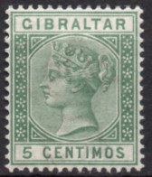 GIBRALTAR/1899-95/MH/SC#29/ QUEEN VICTORIA / QV / 5c GREEN - Gibraltar