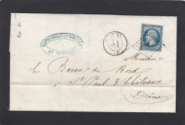 CIE DES FONDERIES & FORGES DE TERRE NOIRE ET BESSEGES, USINES DE BESSEGES ET MINES DE HOUILLE DE LALLE.LETTRE POUR ST. P - 1853-1860 Napoléon III.