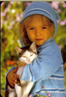 SPAIN POCKET CALENDAR - YEAR 2008 - GIRL AND CAT - Tamaño Pequeño : 2001-...