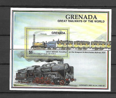 Grenada 1991 Trains - Great Railways Of The World #1 MS MNH - Grenada (1974-...)