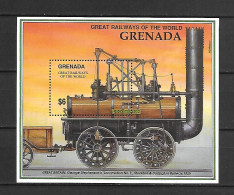 Grenada 1991 Trains - Great Railways Of The World #2 MS MNH - Grenada (1974-...)