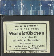 MOSELSTÜBCHEN - ERKRATH DÜSSELDORF  -   ALTES DEUTSCHES STREICHHOLZ ETIKETT - OLD MATCHBOX LABEL GERMANY - Scatole Di Fiammiferi - Etichette