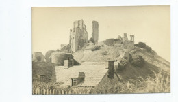 Dorset Postcard Corfe Castle Real Photo Plain Back Landscape - Other & Unclassified