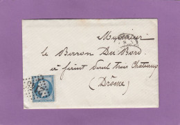 LETTRE AVEC CONTENU DE LYON POUR SAINT PAUL TROIS CHATEAUX. - 1853-1860 Napoléon III.