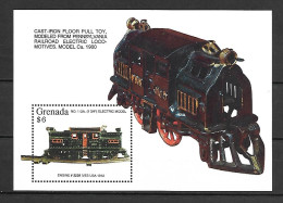 Grenada 1992 Model Trains From American Manufacturers MS #1 MNH - Grenada (1974-...)