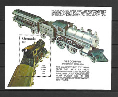 Grenada 1992 Model Trains From American Manufacturers MS #1 MNH - Treni