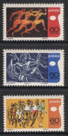 Poland, 1970 (#2005-07a), Runner, Archer, March, Läufer, Bogenschütze, Sport, Deporte, Athletics, Olympics, Art, Woodcut - Altri & Non Classificati