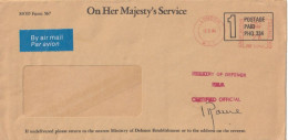 Great Britain Cover - 1984 - On Her Majestys Service Ministry Of Defence Certified Official Postage Paid - Storia Postale