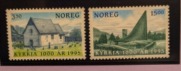 Norway MNH . 1995 . Set Of 2 Stamps , Church Millennium - Ongebruikt