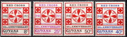 GUYANA/1973/MNH/SC#180-183/ GUYANA RED CROSS 25TH ANNIV. / BLOOD DONTATION/ HEALTH / COMPLETE SET - Guyana (1966-...)