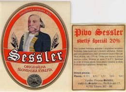 Sessler New Beer Label From Slovakia,self Adhesive - Beer