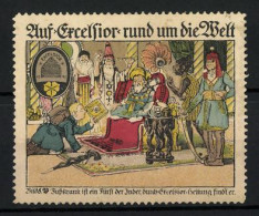 Reklamemarke Serie: Auf Excelsior Rund Um Die Welt, Bild 8, Fusstrank  - Cinderellas