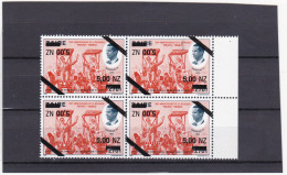 COB 1469 Blok-Bloc 4x Dubbele Opdruk Omgekeerd-Surcharge Double Inversée 1982 MNH - Ungebraucht