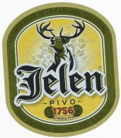 JELEN    Beer Label From Montenegro - Bière