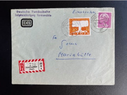 GERMANY 1958 REGISTERED LETTER TURKISMUHLE SAAR TO MARIAHUTTE 18-07-1958 DUITSLAND DEUTSCHLAND EINSCHREIBEN - Briefe U. Dokumente