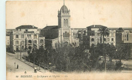 Tunisie - Bizerte - Le Square Et L'Eglise - CPA - Voir Scans Recto-Verso - Tunesien