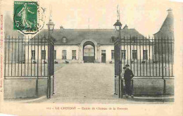 71 - Le Creusot - Entrée Du Château De La Verrerie - Animée - Oblitération Ronde De 1914 - Grilles En Fer Forgé - CPA -  - Le Creusot