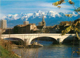 38 - Grenoble - Le Pont Marius Gontard L'Eglise St André Et La Chaîne De Belledonne - CPM - Carte Neuve - Voir Scans Rec - Grenoble