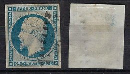 NAPOLEON N°10 25c Bleu Oblitéré Losange PC - 1852 Luigi-Napoleone