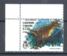 Error Double Impression MNH Prehistoric Animals Dinosaurs Allosaurus Fragilis - Michel 4017 Solomon Islands 2016 - Preistorici