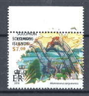 Error Double Impression MNH Prehistoric Animals Dinosaurs Alamosaurus Sanjuanensis - Michel 4018 Solomon Islands 2016 - Preistorici