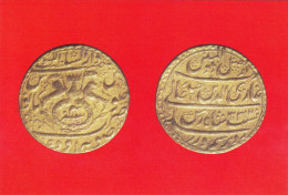 INDIAN COINAGE-MOHUR OF AWADH NAWAB GHAZIUDDIN HAIDER- 1814-1827 AD-GOLD- VINTAGE PPC- DELHI MUSEUM, INDIA - NMC2-23 - Monete