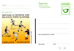 Slovenia, Stationery, Sports Games Of Ptt Workers 1998, Football, Tennis, Table Tennis, Volleyball, Athletics - Slowenien