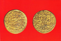 INDIAN COINAGE-TANKA OF DELHI SULTAN-MUHAMMAD BIN TUGHLAK-1325 AD-GOLD-VINTAGE PPC- DELHI MUSEUM, INDIA - NMC2-23 - Monete