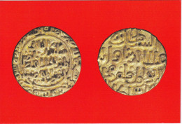 INDIAN COINAGE-TANKA OF DELHI SULTAN-ALAUDDIN MUHAMMAD SHAH-1296 AD-GOLD-VINTAGE PPC- DELHI MUSEUM, INDIA - NMC2-23 - Coins