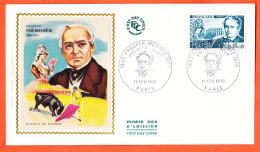 31081  / ⭐ (•◡•) FDC Soie ◉ Prosper MERIME 1803-1870 Auteur De CARMEN ◉ 1er Jour Emission PARIS 14 Fevrier 1970 F.D.C - 1970-1979