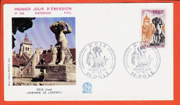 31057  / ⭐ (•◡•) FDC N° 768 ◉ DOLE 38-Jura Fontaine De Enfant Photo PROTET ◉ 1er Jour Emission 03-07-1971 ◉ F.D.C CEF - 1970-1979