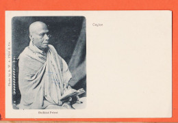 31103 / Peu Commun Budhist Priest Sri-Lanka Ceylon Moine Boudhiste Ceylan 1900s Photo A.W.A PLATE & Co - Sri Lanka (Ceilán)