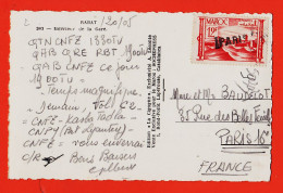 31217 / Lisez Correspondance Codée Vols Aériens RABAT Maroc Intérieur GARE 1951 à BAUDELOT Paris-Photo-Bromure CIGOGNE - Rabat