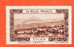 31036 / EVIAN 74-Haute Savoie (1) Pub Chocolat KWATTA Vignette Collection LA BELLE FRANCE HELIO-VAUGIRARD Erinnophilie - Tourisme (Vignettes)