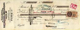 31300 / PARIS ALSTHOM Constructions Electriques Boulevard Haussmann Mandat-Chèque 1929 à BESSE NEVEUX CABROL - Chèques & Chèques De Voyage