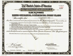 31305 / Radio Operator Licence U.S United States America Radiotelegraph 1st Class MYERS NEW-ORLEANS 1930 BALTIMORE - Documenti Storici