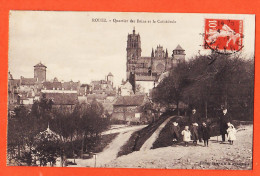 31396 / RODEZ 12-Aveyron Quartier Des BAINS Et La CATHEDRALE 1913 ( Lisez !) à Elise ARDOISE -Bazar à La Menagére - Rodez