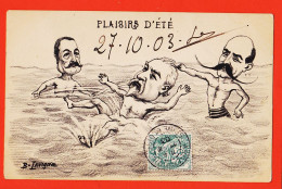 31444 / ⭐ ◉ Caricature Politique LAVIGNE Plaisirs D' Eté Hommes Politiques à Identifier 1903 à BLANC Argenteuil - Satirische