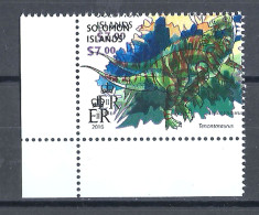 Error Double Impression MNH Prehistoric Animals Dinosaurs Tenontosaurus Deinonychus - Michel 4047 Solomon Islands 2016 - Preistorici