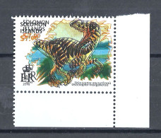 Error Double Impression MNH Prehistoric Animals Dinosaurs Velociraptor Mongoliensis - Michel 4052 Solomon Islands 2016 - Preistorici